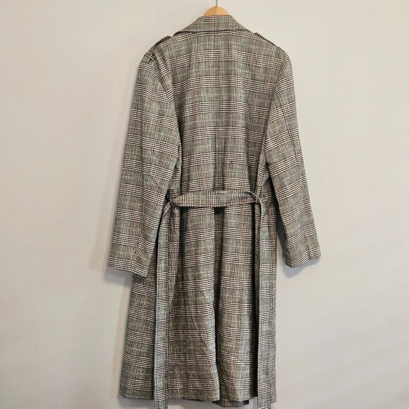 EXPRESS Women’s Plaid Longline Coat – XL – NWT – Classic- MSRP $228 - Picture 7 of 7